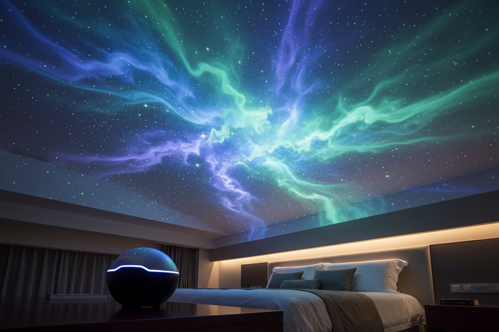 Galaxy projector ceiling effects